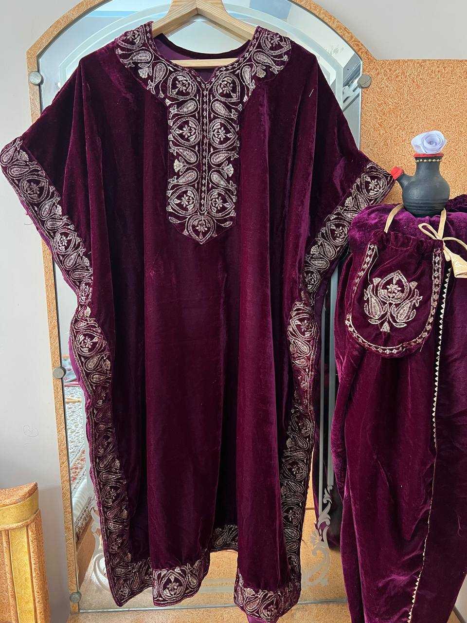 YNF VELVET KESH399 3136 SUITS & DRESSES WHOLESALE KAFTAN  EMBROIDERY PARTY SUITS MANUFACTURER