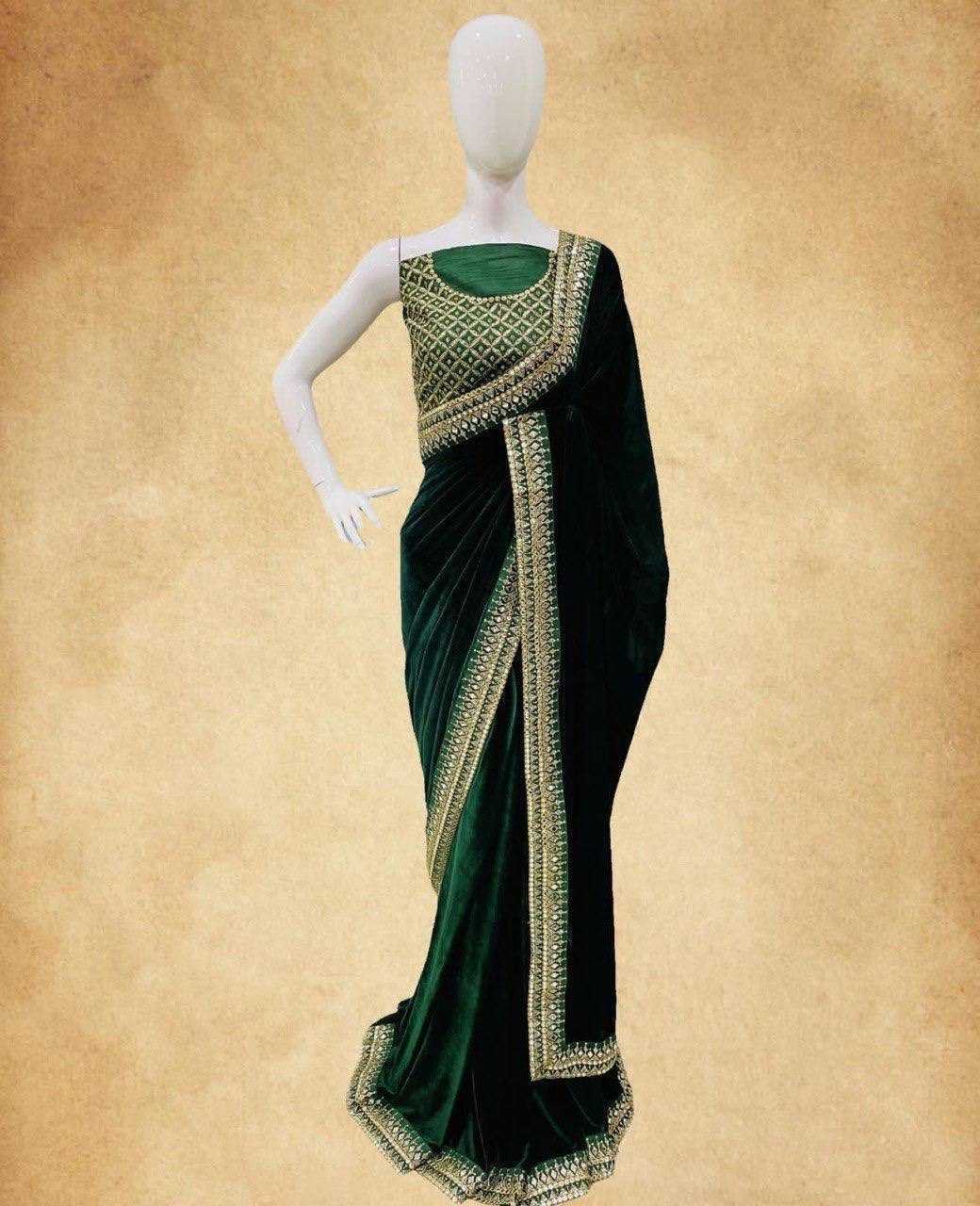 Ynf Velvet KESH413 331 Sarees Wholesale Fancy Sarees Velvet Sarees Embroidered Sarees Manufacturer