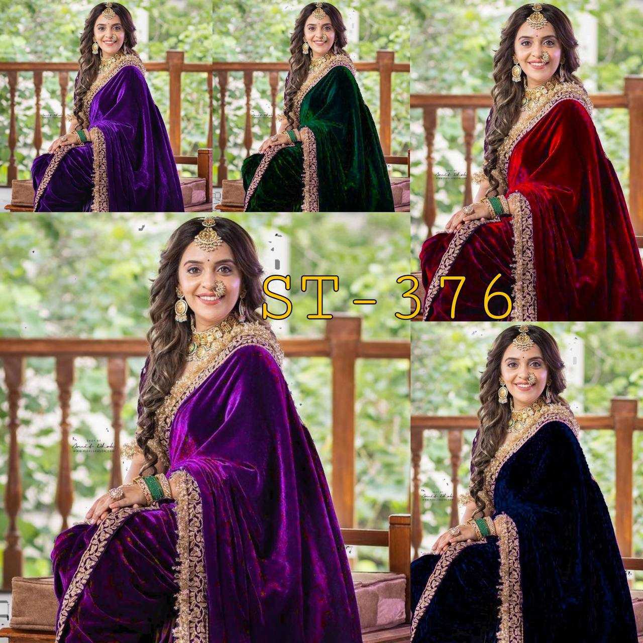 Ynf Velvet KESH413 376 Sarees Wholesale Fancy Sarees Velvet Sarees Embroidered Sarees Manufacturer