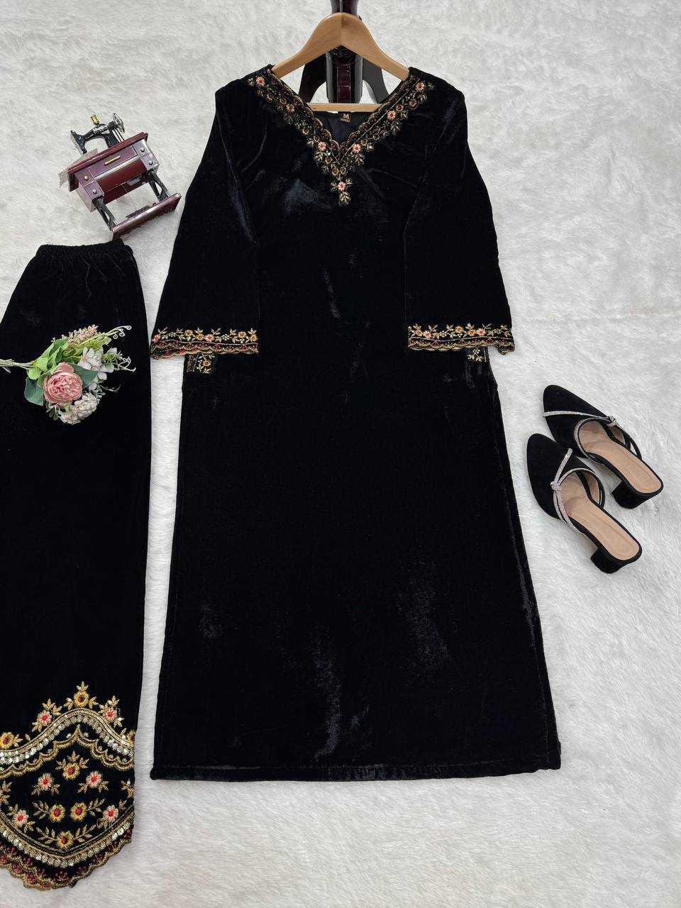 YNF VELVET RIN169 5810 SUITS & DRESSES WHOLESALE LADIES PALAZZO PAERTY SUITS MANUFACTURER