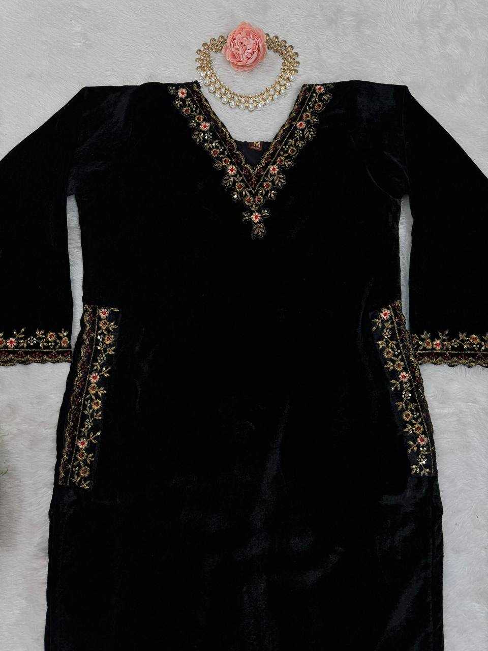 YNF VELVET RIN169 5810 SUITS & DRESSES WHOLESALE LADIES PALAZZO PAERTY SUITS MANUFACTURER