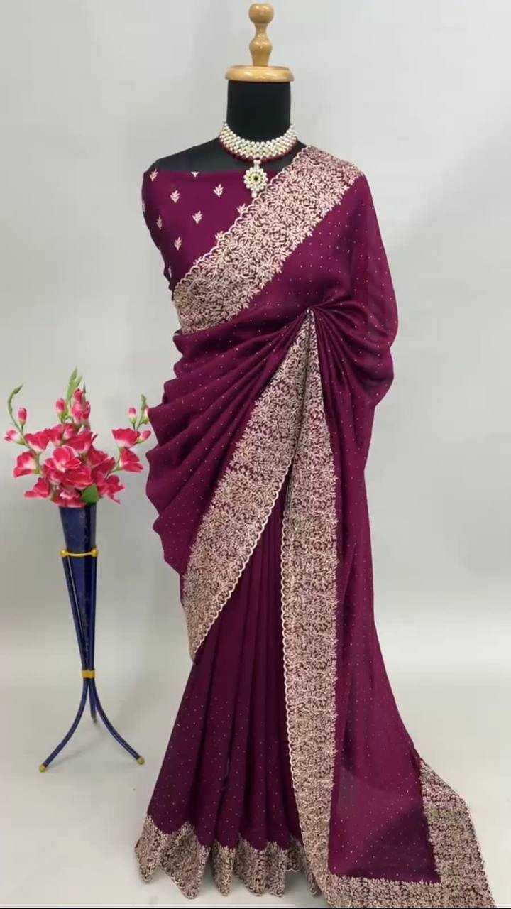 Ynf Vichitra Silk KESH336 PNF01 Silk Sarees Wholesale Heavy Silk Sarees Designer Silk Sarees Embroidered Silk Sarees Manufacturer