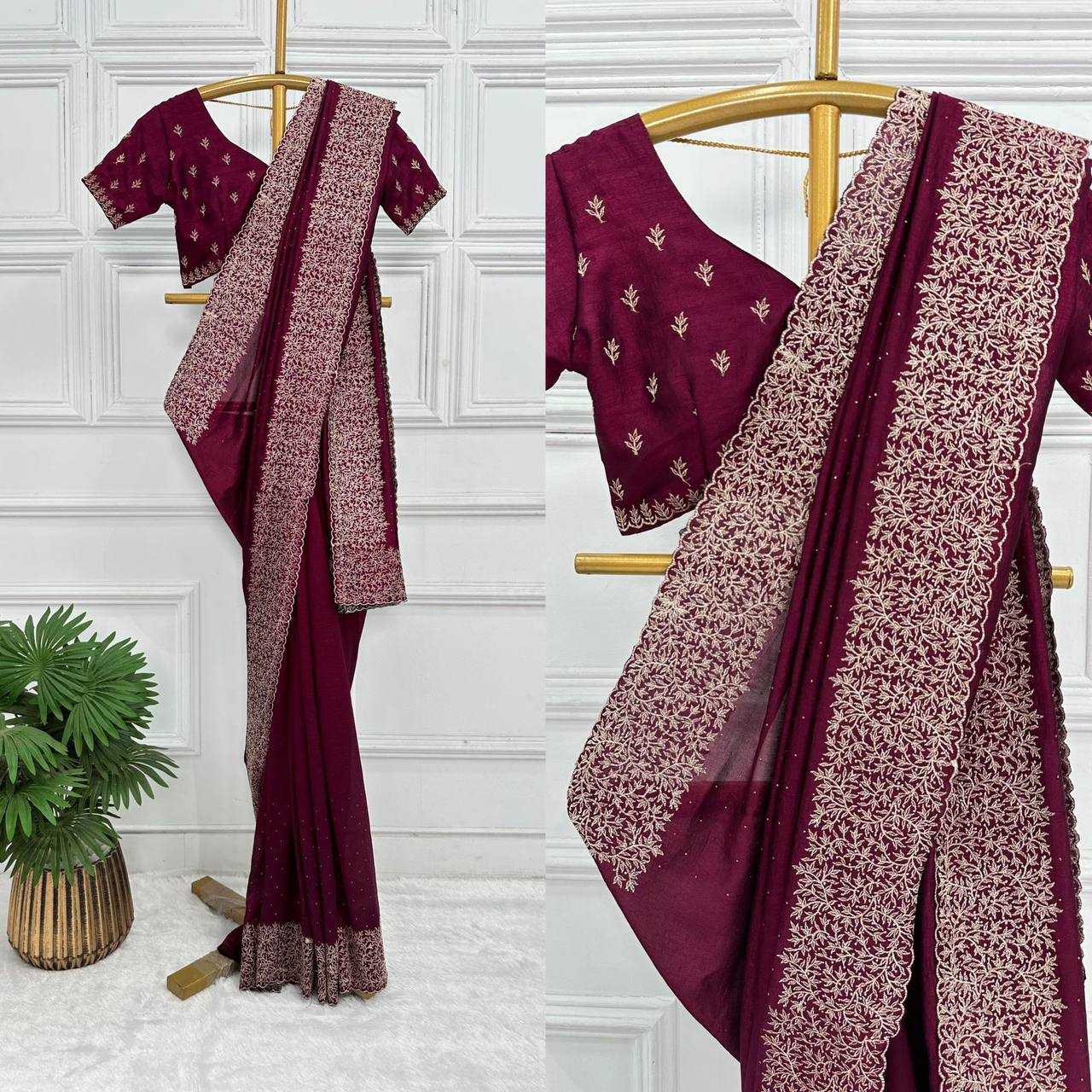 Ynf Vichitra Silk KESH336 PNF01 Silk Sarees Wholesale Heavy Silk Sarees Designer Silk Sarees Embroidered Silk Sarees Manufacturer