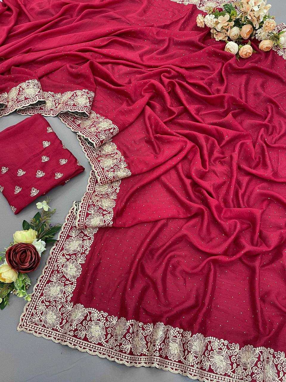 Ynf Vichitra Silk KESH336 PNF10 Silk Sarees Wholesale Heavy Silk Sarees Designer Silk Sarees Embroidered Silk Sarees Manufacturer