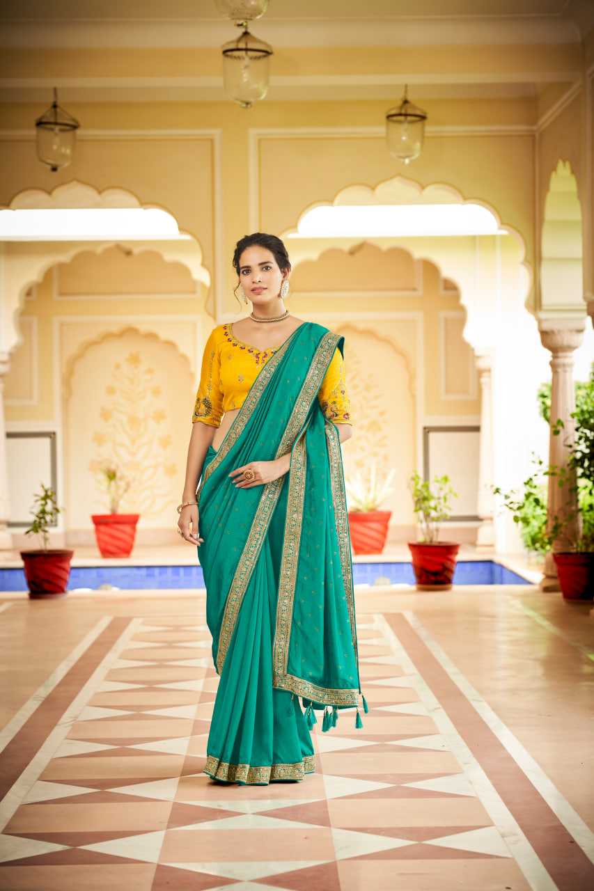 Ynf Vichitra Silk KESH417 5412 Sarees Wholesale Party Wear Sarees Swarovski Sarees Sarees With Blouse Manufacturer