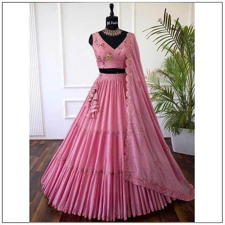 YNF VICHITRA SILK RIN131 2259 LEHENGAS WHOLESALE RUFFEL HEAVY FANCY LEHENGAS MANUFACTURER