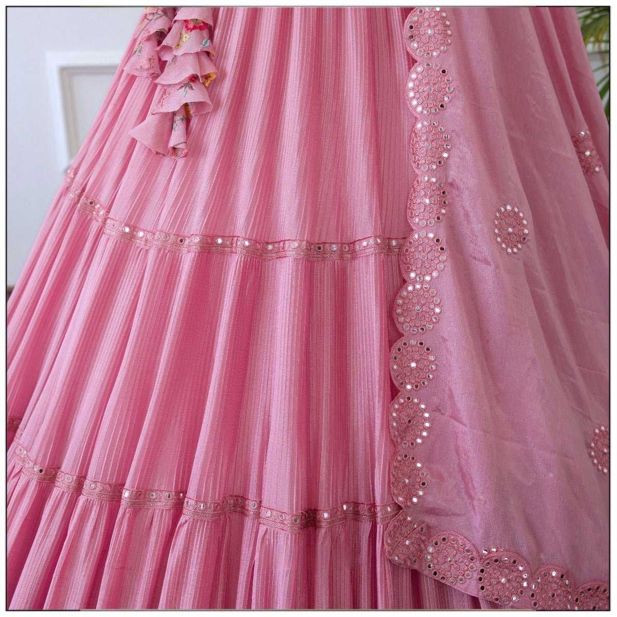 YNF VICHITRA SILK RIN131 2259 LEHENGAS WHOLESALE RUFFEL HEAVY FANCY LEHENGAS MANUFACTURER