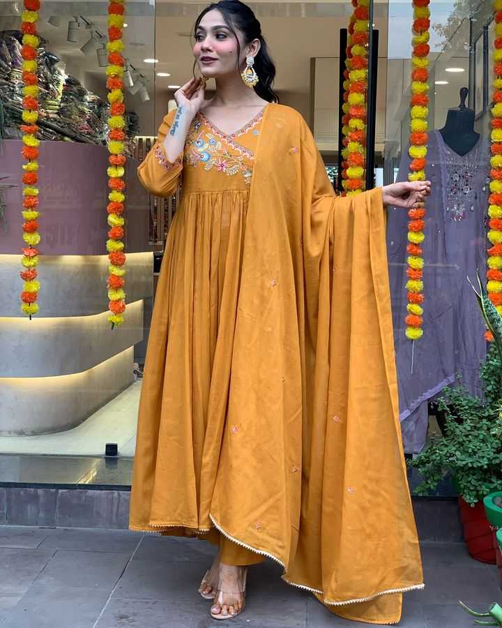 Ynf Viscose Chanderi KESH242 MFCB-ANIKA Suits & Dresses Wholesale Embroidery Suits Party wear suits Chanderi Suit Manufacturer