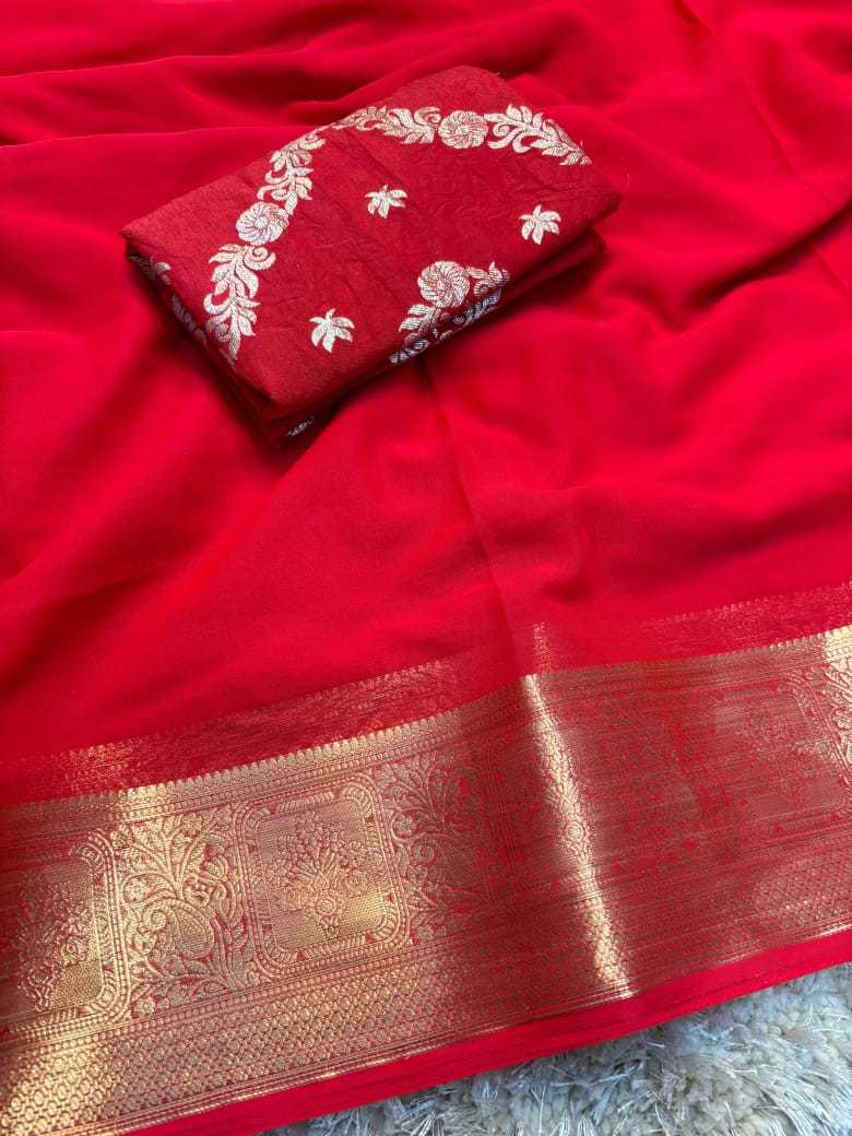 YNF VISCOSE CHIFON KESH222 RUN144 SAREE WHOLESALE CHIFFON VISCOS ZARI WORK SAREE MANUFACTURER