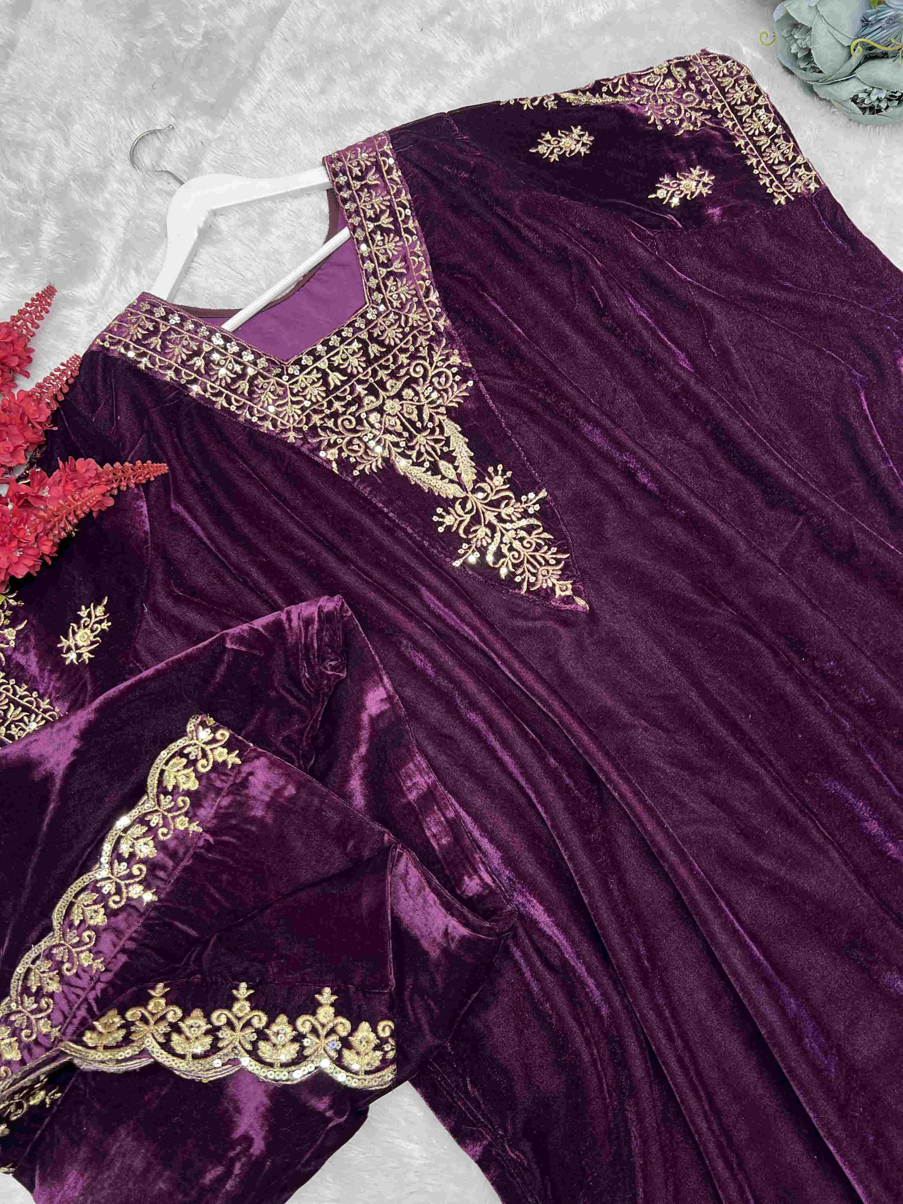 Ynf Viscose KESH159 1314 Suits & Dresses Wholesale Velvet Suits Ladies Silk Suit Kaftan Dresses Manufacturer