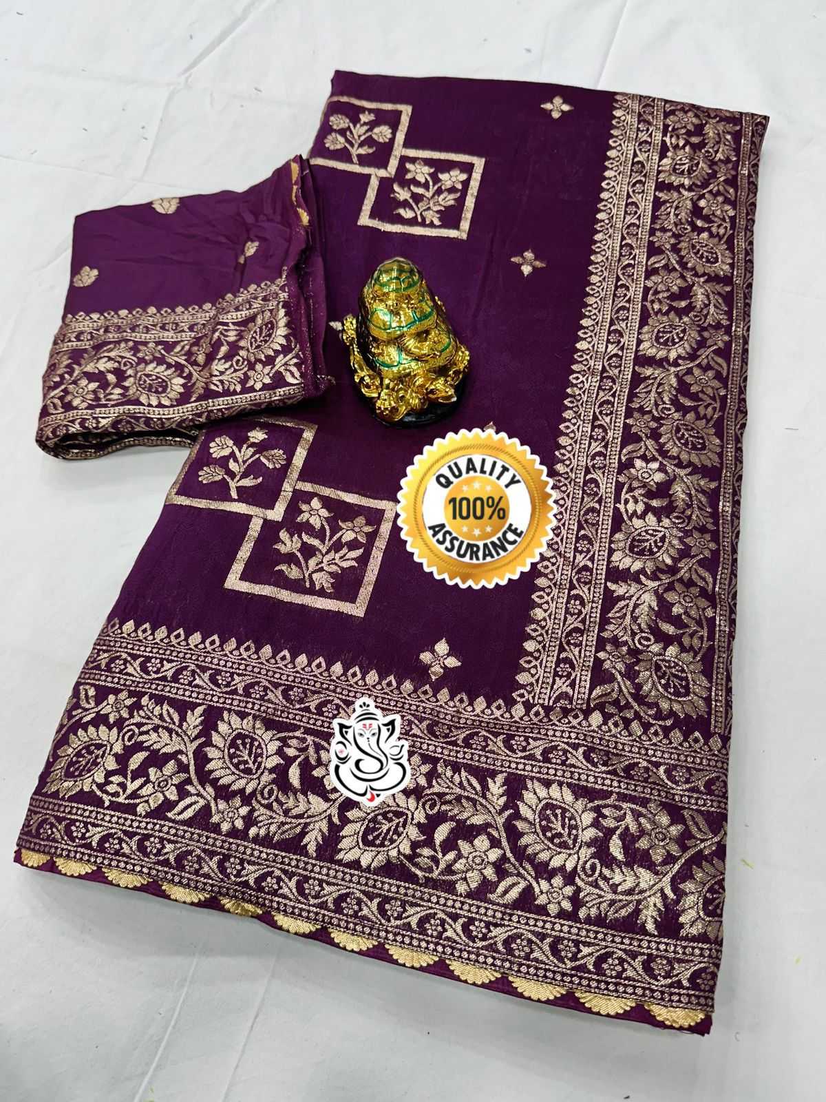 YNF VISCOSE KESH285 ADS05 SILK SAREE WHOLESALE DOLA ZARI BORER FANCY SILK SAREE MANUFACTURER