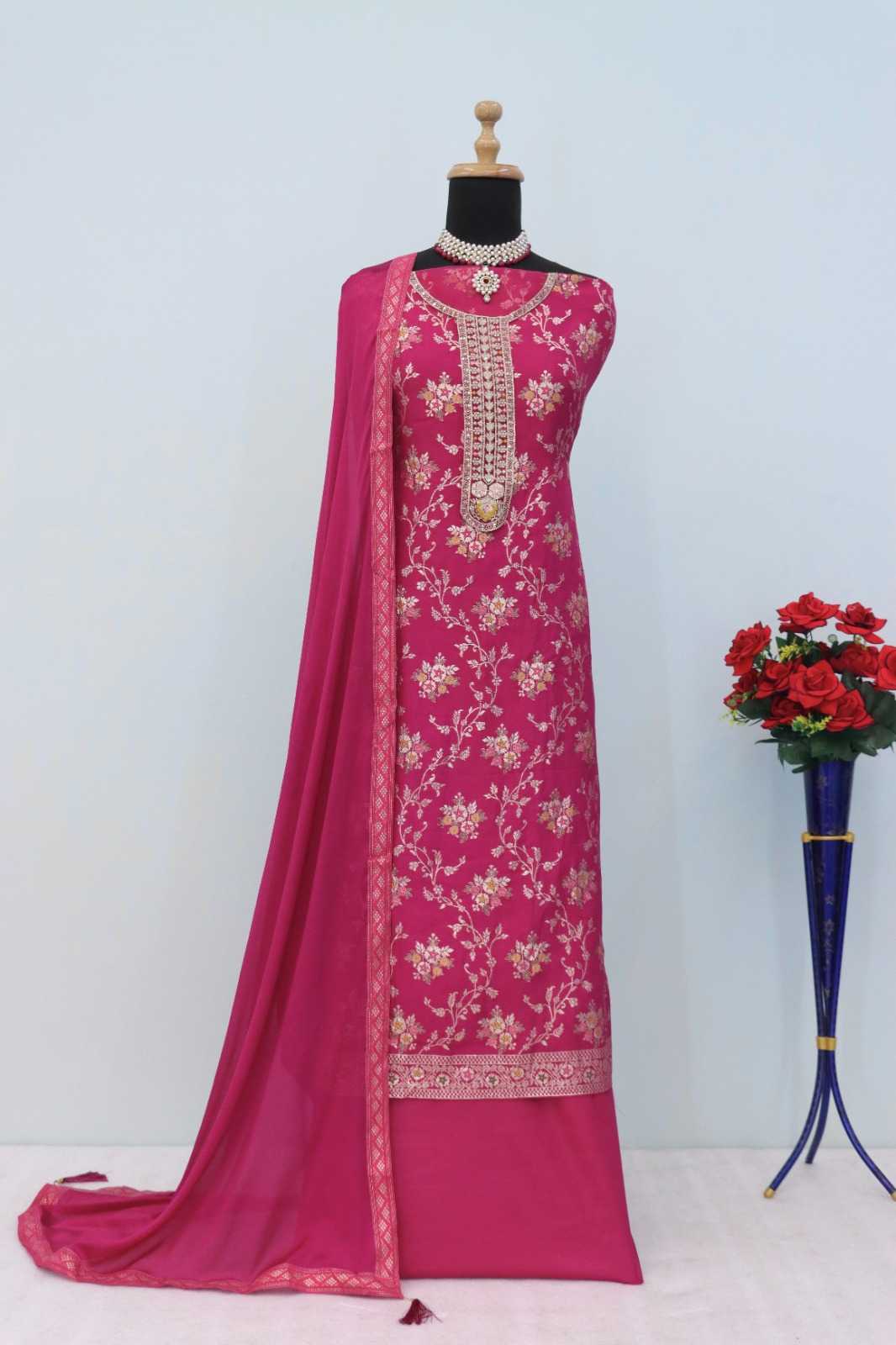 Ynf Viscose KESH379 1554 Suits & Dresses Wholesale Ladies Suits Embroidery Suits Semi Stitched Suits Manufacturer