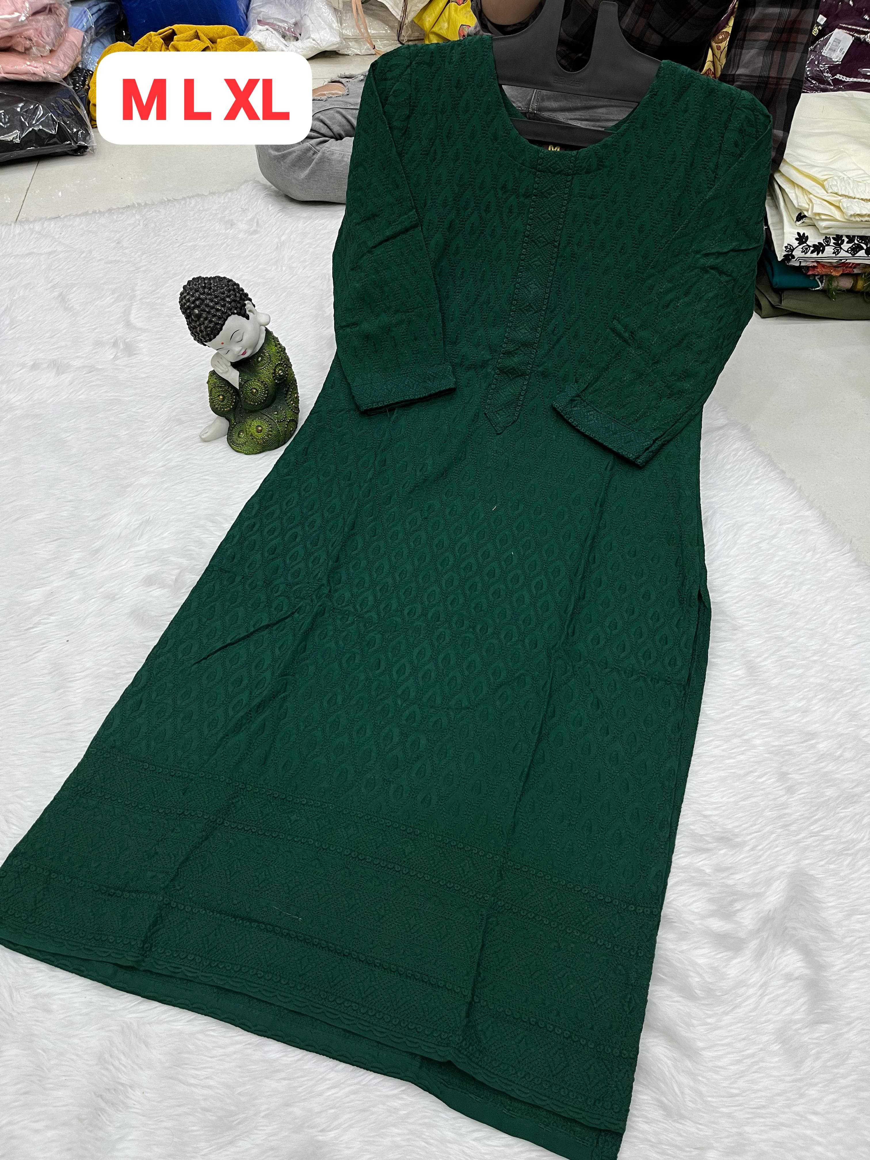 Ynf Viscose Rayon KESH258 VDA178 Kurti Wholesale Festive Kurtis Rayon Kurtis Chikan Kurti Manufacturer