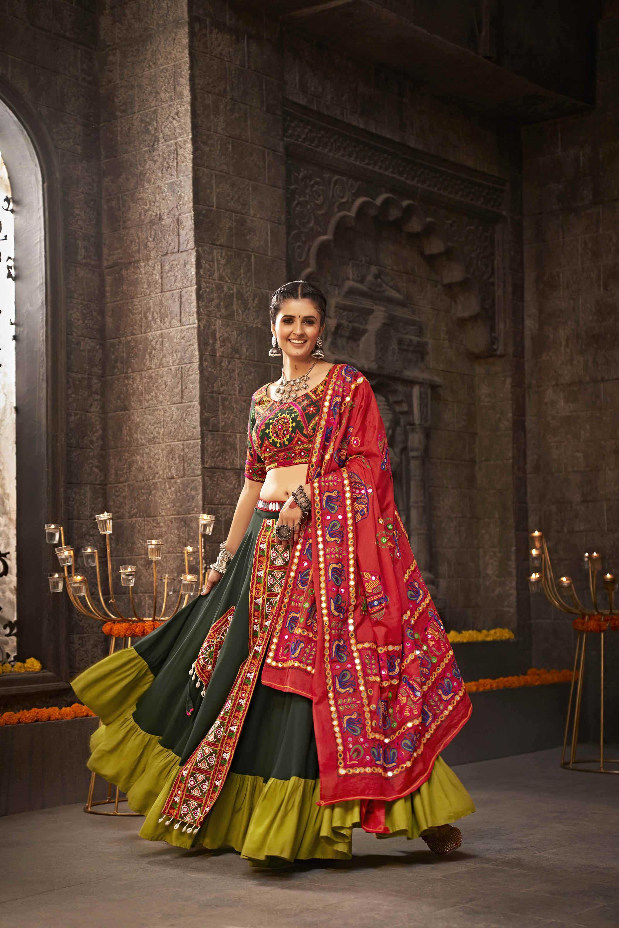 Ynf Viscose Rayon KESH417 2345 Lehengas Wholesale Wedding Lehenga Embroidered Lehenga Mirror Work Lehenga Manufacturer