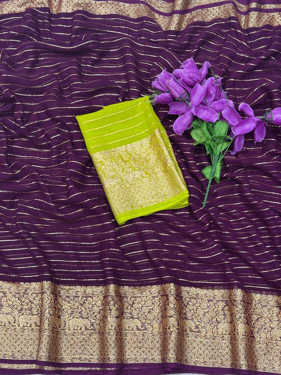 YNF VISCOSE RIN170 RUD15 SAREES WHOLESALE GEORGETTE WORK FANCY SAREES MANUFACTURER