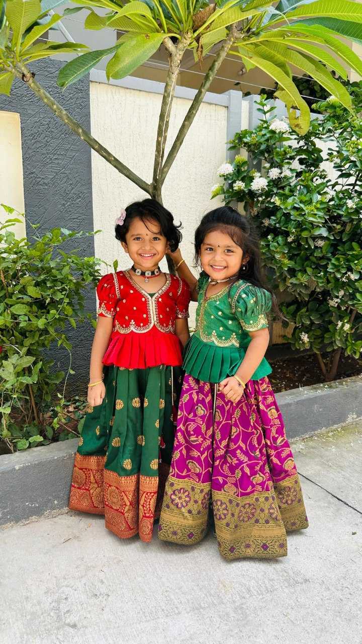 Ynf Zari Silk KESH109 RRKT87 Kids Wear Wholesale Kids Gown Kids Traditional Outfits Kids Ethnic Gowns Manufacturer