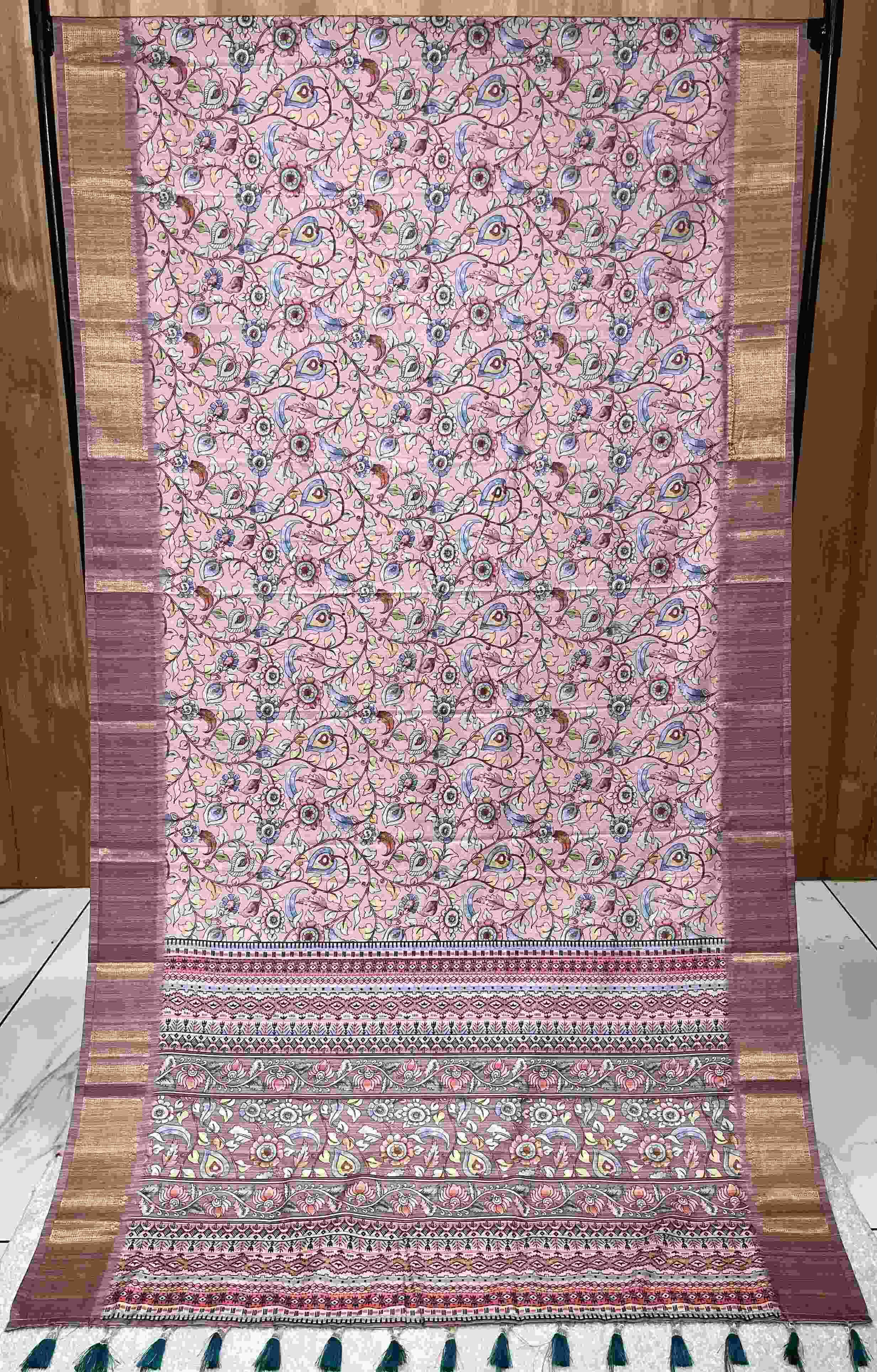 Ynf Assam Silk RIN116 REW23 Silk Sarees Wholesale Soft Silk Sarees Printed Silk Saree Kalamkari Silk Sarees Manufacturer