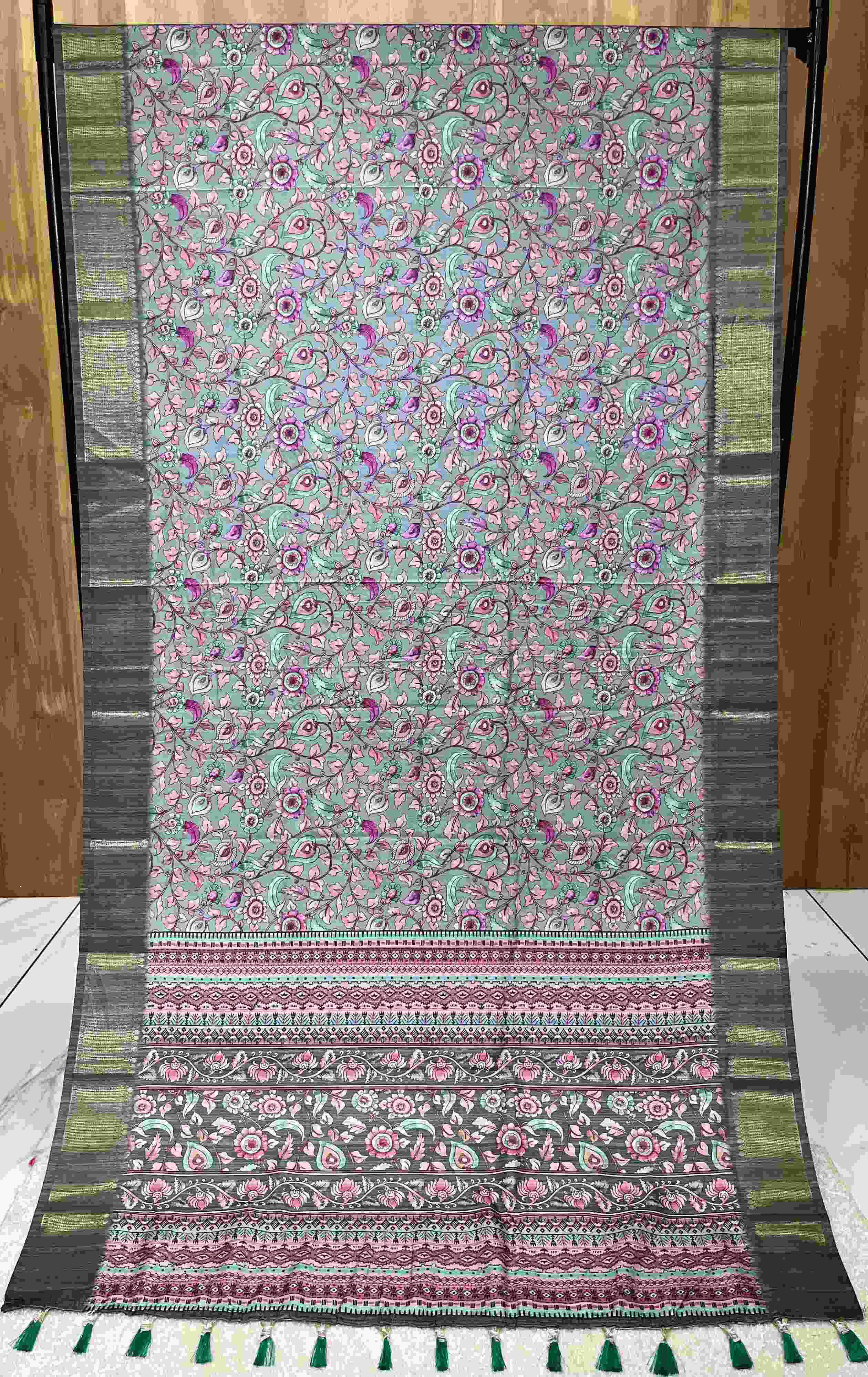 Ynf Assam Silk RIN116 REW23 Silk Sarees Wholesale Soft Silk Sarees Printed Silk Saree Kalamkari Silk Sarees Manufacturer