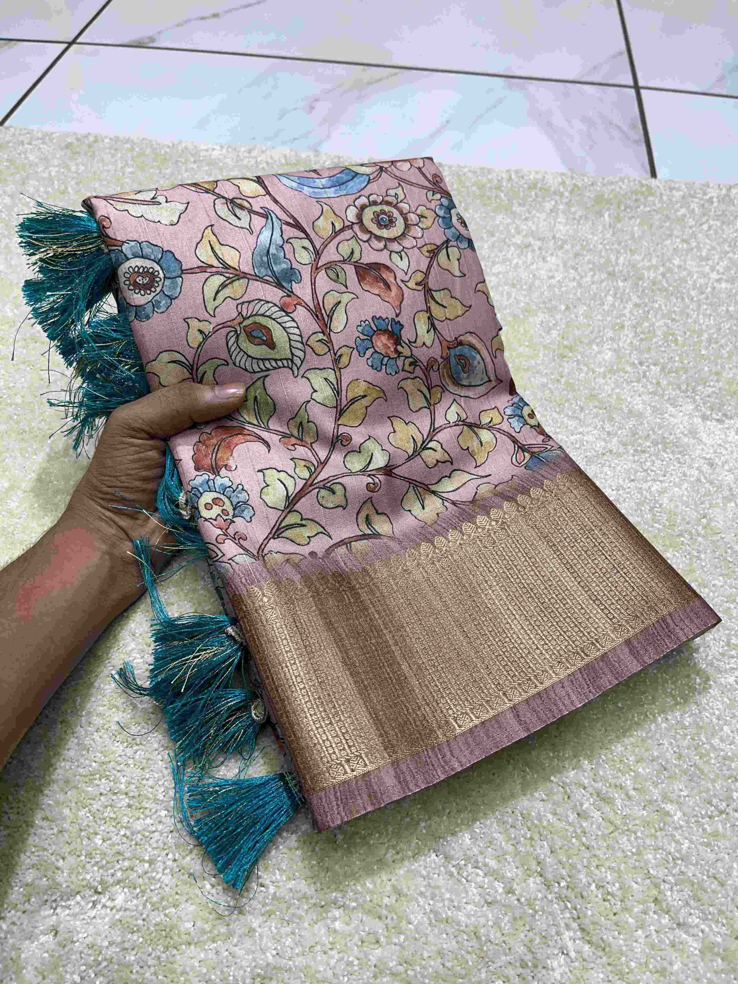 Ynf Assam Silk RIN116 REW23 Silk Sarees Wholesale Soft Silk Sarees Printed Silk Saree Kalamkari Silk Sarees Manufacturer