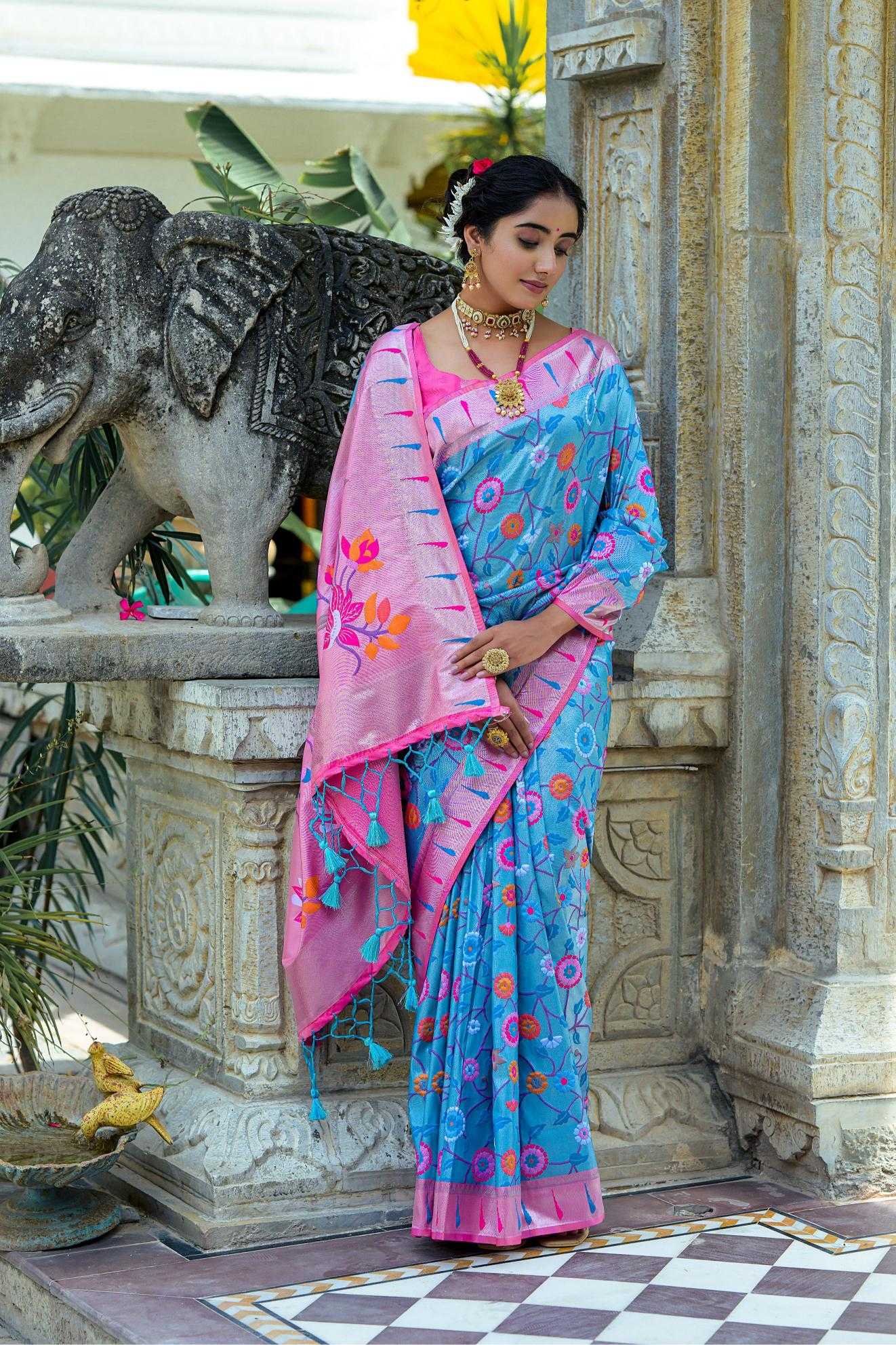 Ynf Banarasi Soft Silk KESH165 PAITHANI JAL 2 Silk Sarees Wholesale Banarasi Silk Sarees Paithani Sarees Zari Border Silk Sarees Manufacturer