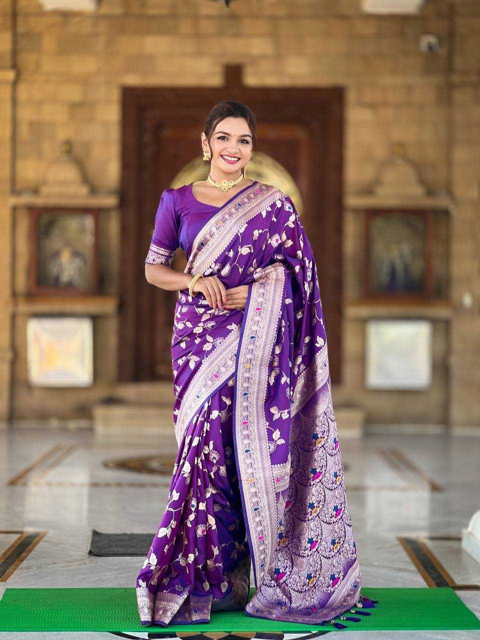 Ynf Banarasi Soft Silk RIN150 Banarasi-4 Silk Sarees Wholesale Banarasi Silk Sarees Heavy Silk Sarees Pure Zari Silk Sarees Manufacturer