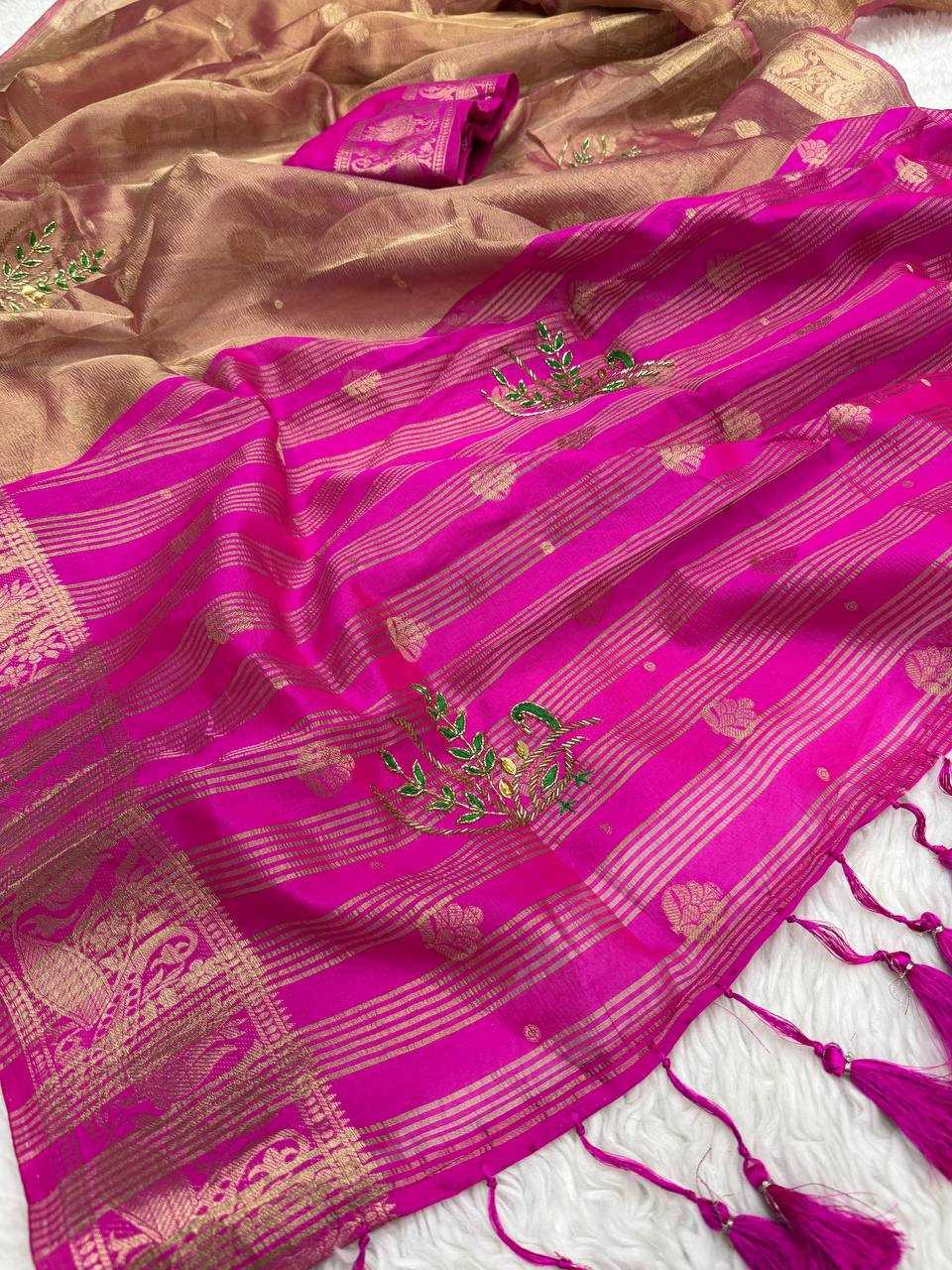 Ynf Banarasi Soft Silk RIN189 1160 Sarees Wholesale Designer Sarees Fancy Sarees Tissue Silk Saree Hand Work Sarees Manufacturer