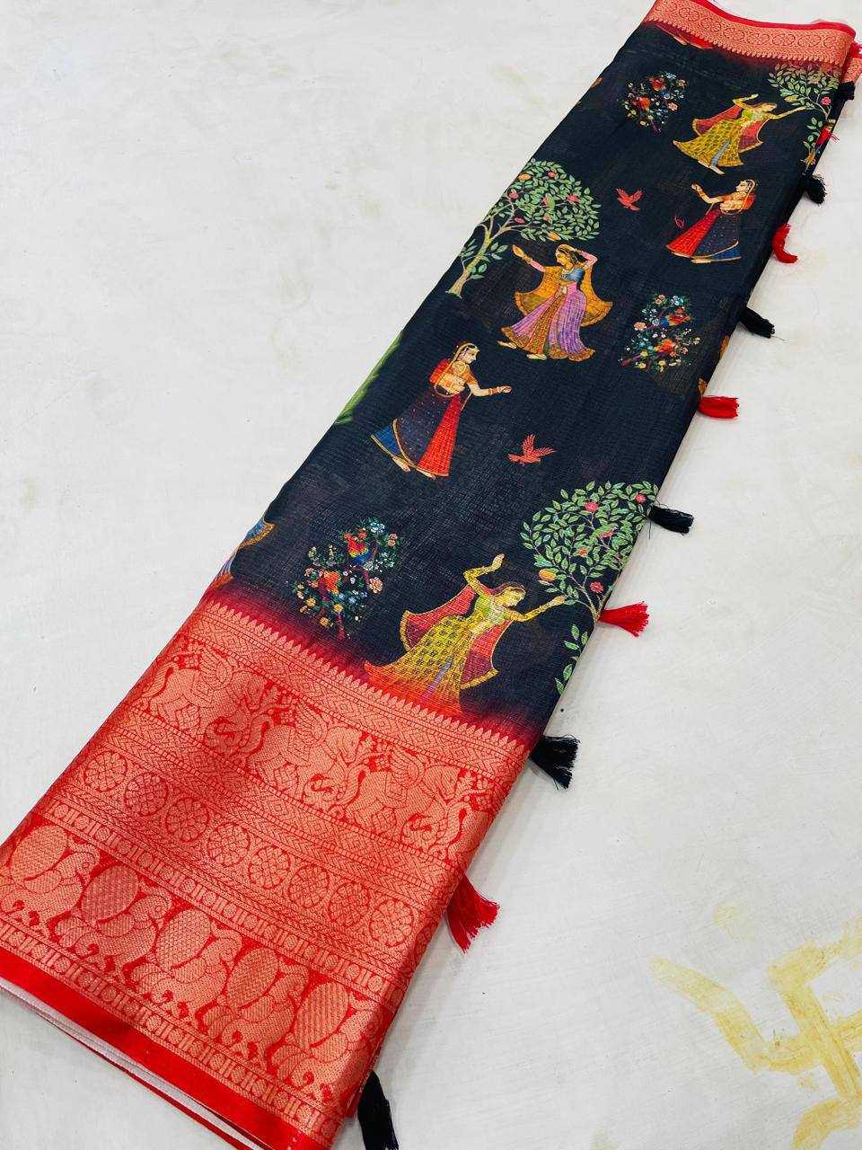 Ynf Banarasi Warm silk RIN124 Warm silk dingli Sarees Wedding Collections Festive Collections Wholesale Printed Sarees Silk Sarees Festive Sarees Manufacturer