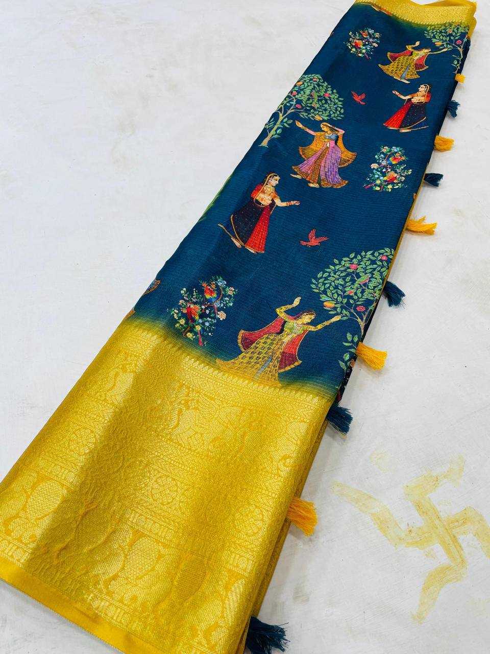 Ynf Banarasi Warm silk RIN124 Warm silk dingli Sarees Wedding Collections Festive Collections Wholesale Printed Sarees Silk Sarees Festive Sarees Manufacturer