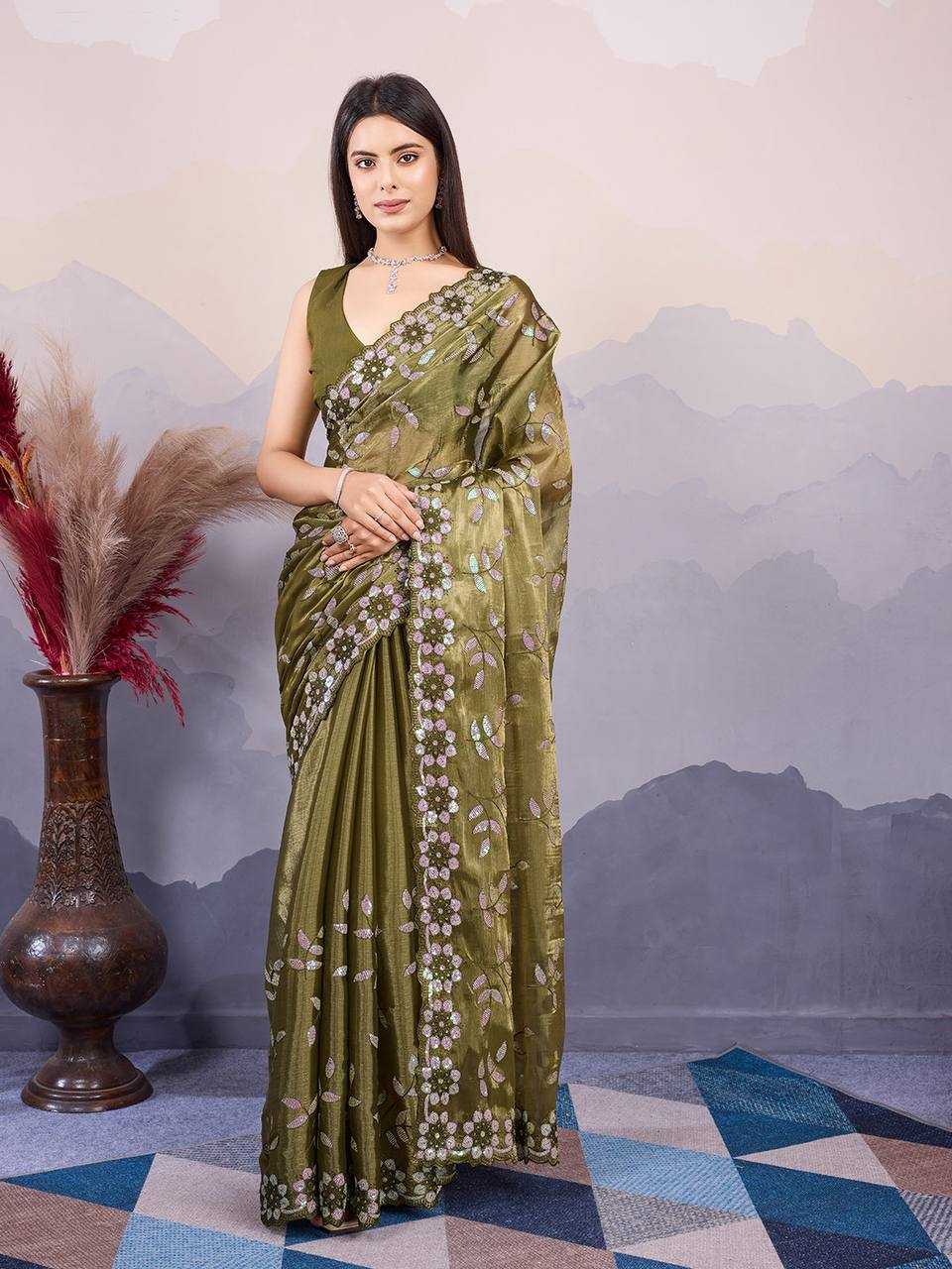 Ynf Burberry Silk KESH188 Canberry6 Sarees Sarees Wholesale Party Wear Sarees Sequins Work Saree Silk Sarees Manufacturer