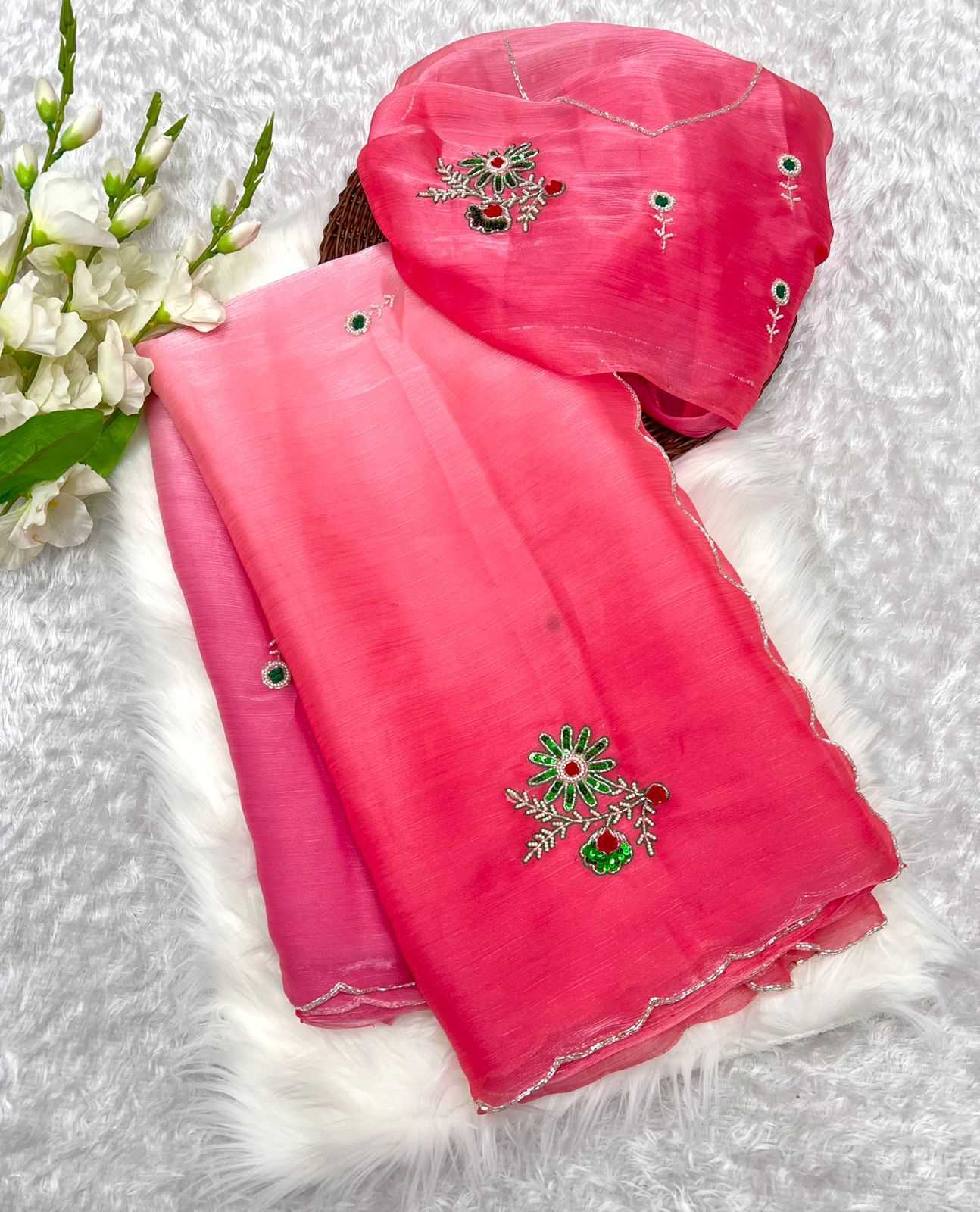 Ynf Burberry Silk RIN198 RAA03 Sarees Wholesale Butta Sarees Silk Sarees Sarees With Blouse Manufacturer