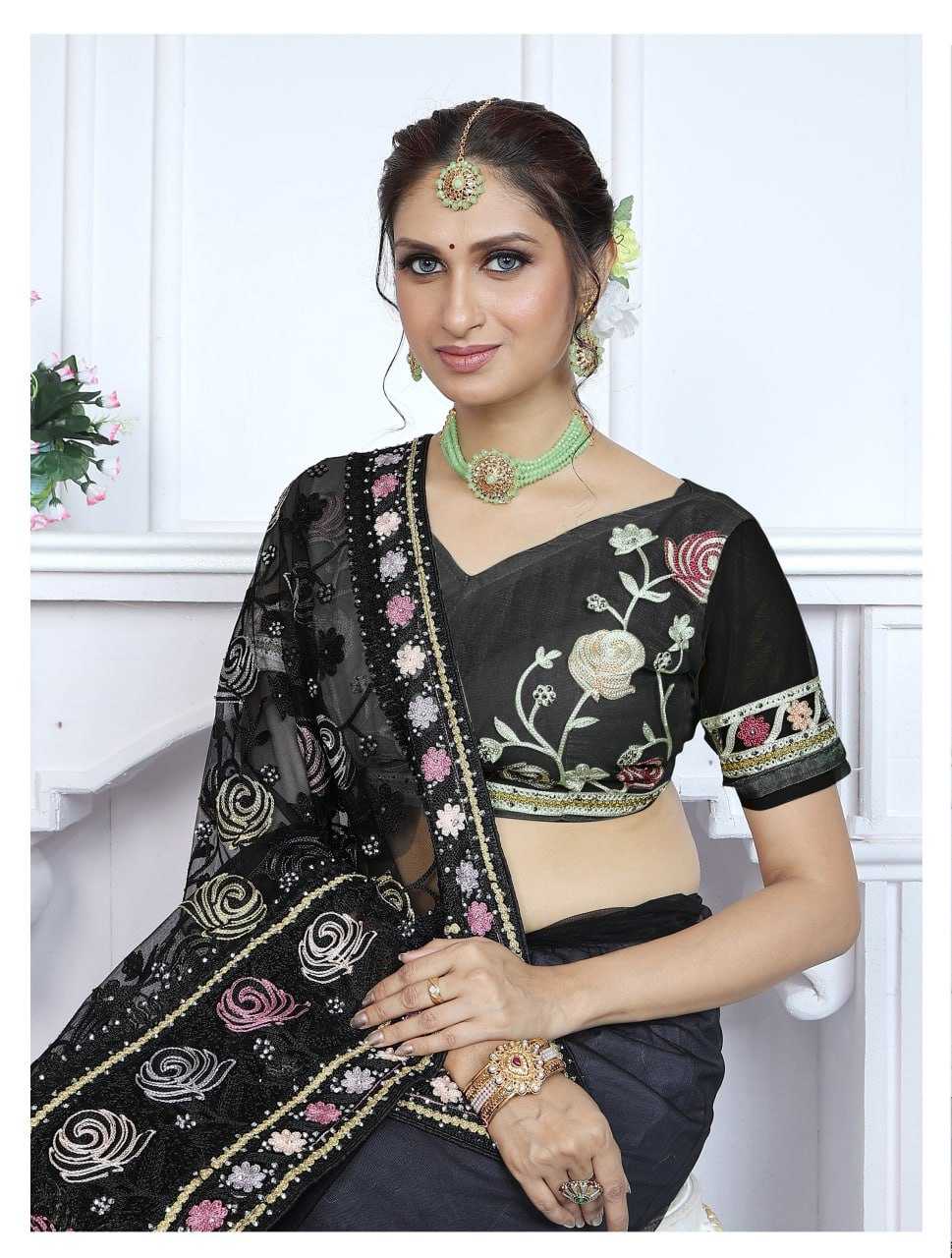 Ynf Butterfly Net KESH429 GULABO Sarees Wedding Collections Festive Collections Wholesale Net Sarees Embroidered Sarees Stone Work Saree Manufacturer