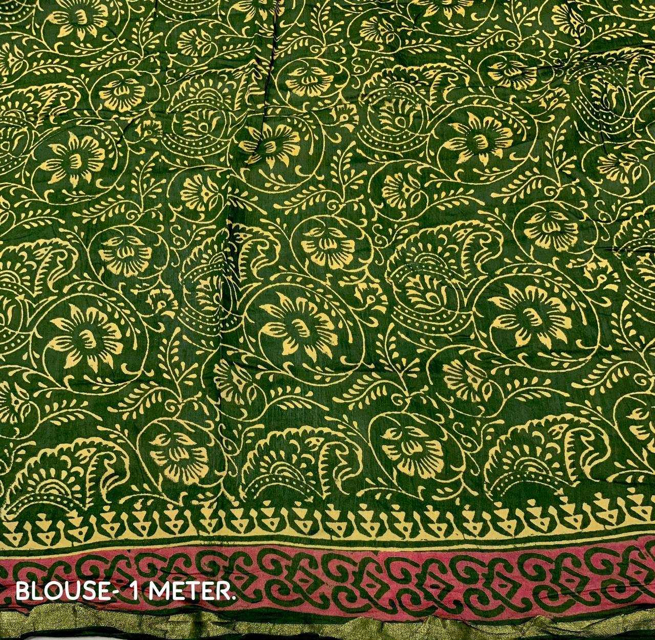 Ynf Chanderi Cotton KESH433 097 Sarees Wholesale Designer Sarees Ajrakh Sarees Cotton Sarees Manufacturer