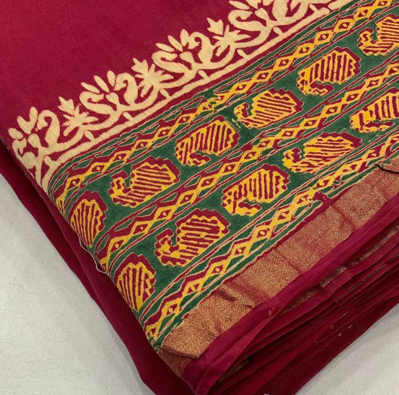 Ynf Chanderi Cotton KESH433 103 Sarees Wholesale Designer Sarees Ajrakh Sarees Cotton Sarees Manufacturer