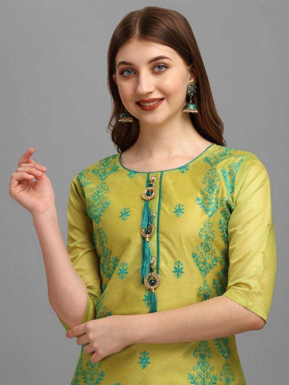 Ynf Chanderi Cotton KESH434 MCN91 Kurti Wholesale Casual Kurtis Cotton Kurtis Embroidered Kurtis Manufacturer