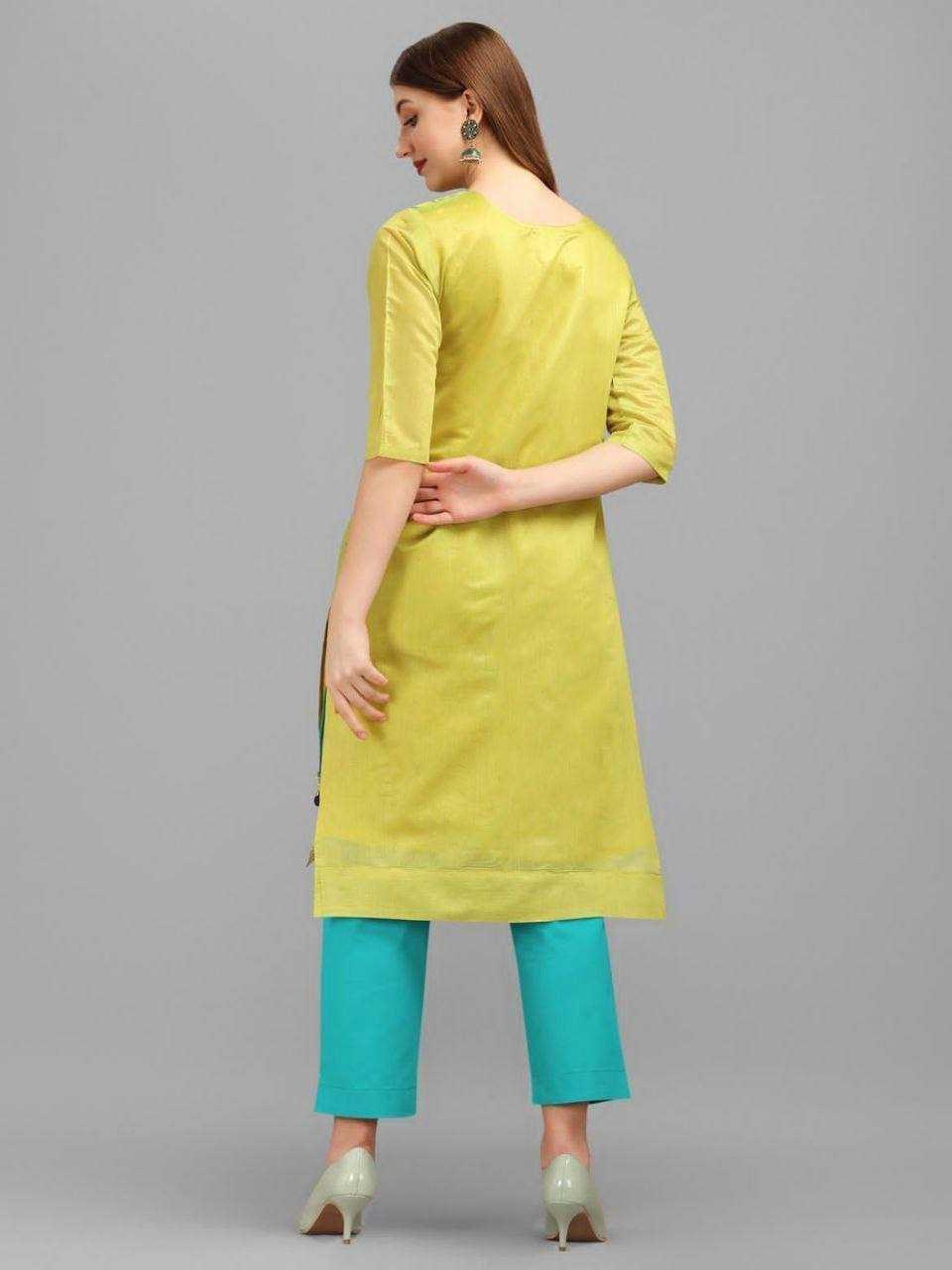 Ynf Chanderi Cotton KESH434 MCN91 Kurti Wholesale Casual Kurtis Cotton Kurtis Embroidered Kurtis Manufacturer