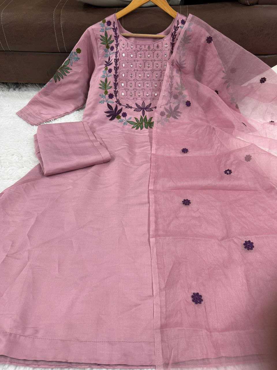 Ynf Chanderi Silk KESH214 294 Suits & Dresses Wholesale Embroidered Dresses Silk Dresses Georgette Dresses Manufacturer