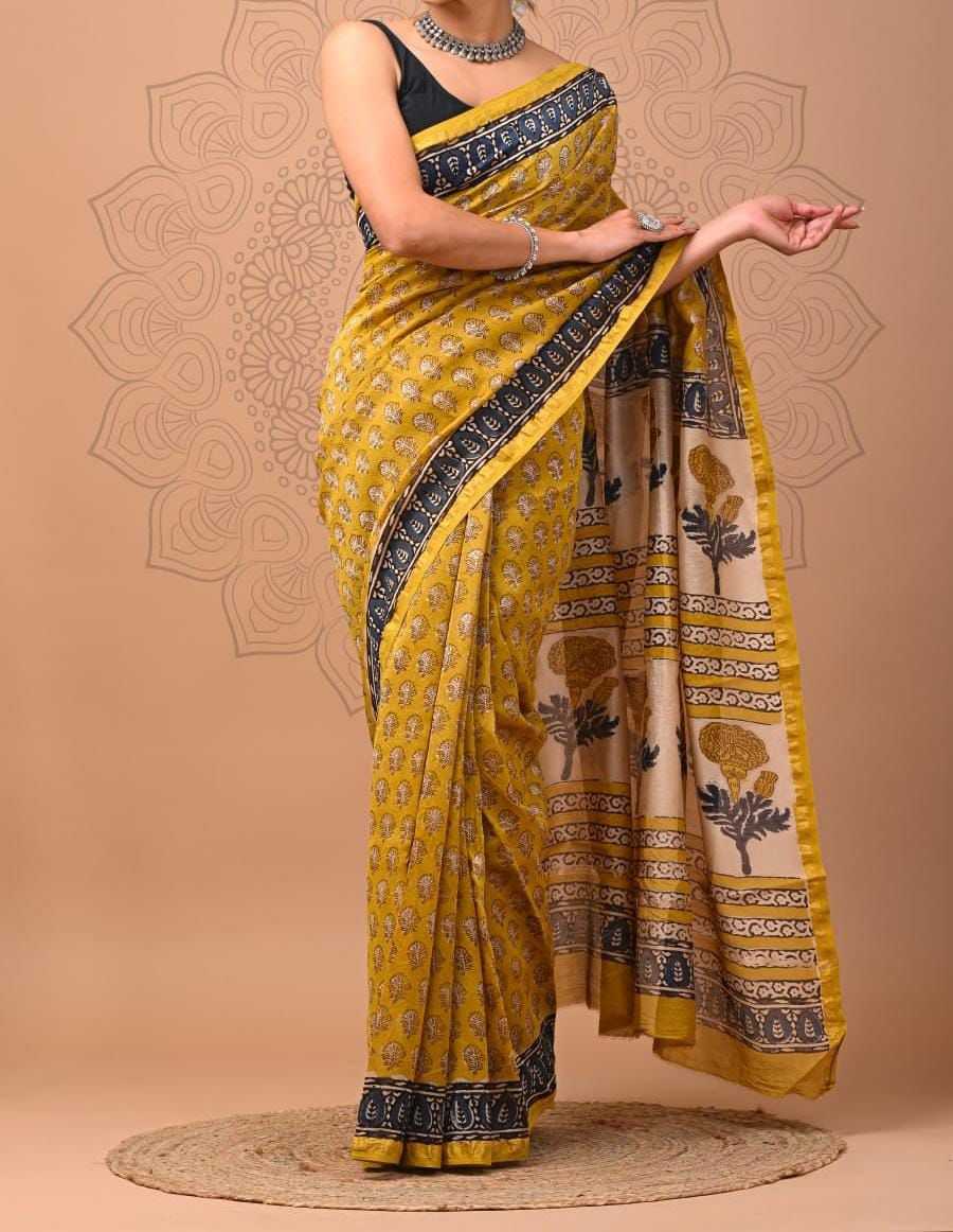 Ynf Chanderi Silk KESH430 SARIKA Sarees Wholesale Printed Sarees Chanderi Sarees Traditional Sarees Manufacturer