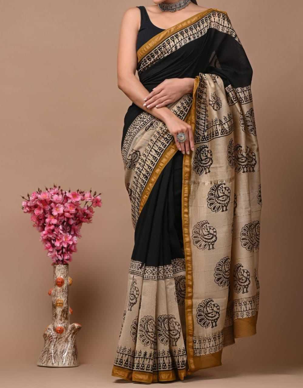 Ynf Chanderi Silk KESH430 SARIKA Sarees Wholesale Printed Sarees Chanderi Sarees Traditional Sarees Manufacturer