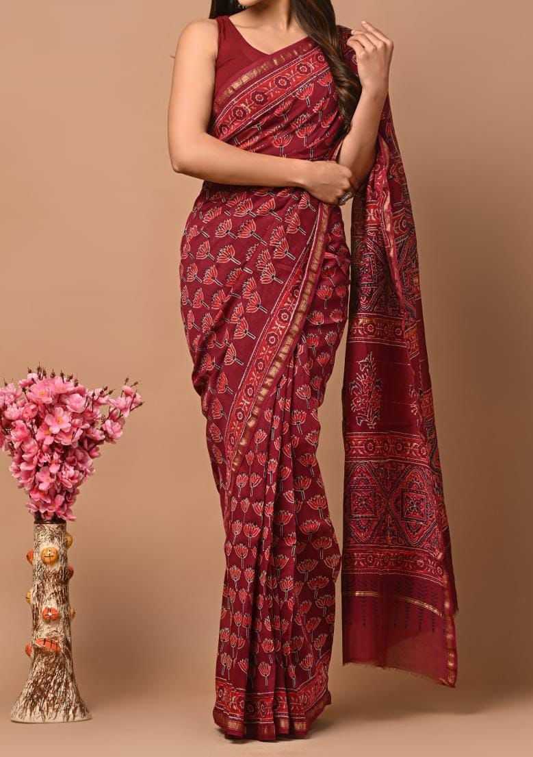 Ynf Chanderi Silk KESH430 SARIKA Sarees Wholesale Printed Sarees Chanderi Sarees Traditional Sarees Manufacturer