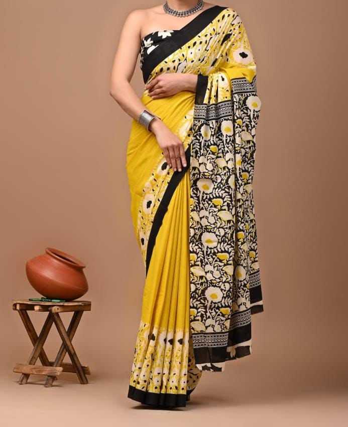 Ynf Chanderi Silk KESH430 SARIKA Sarees Wholesale Printed Sarees Chanderi Sarees Traditional Sarees Manufacturer