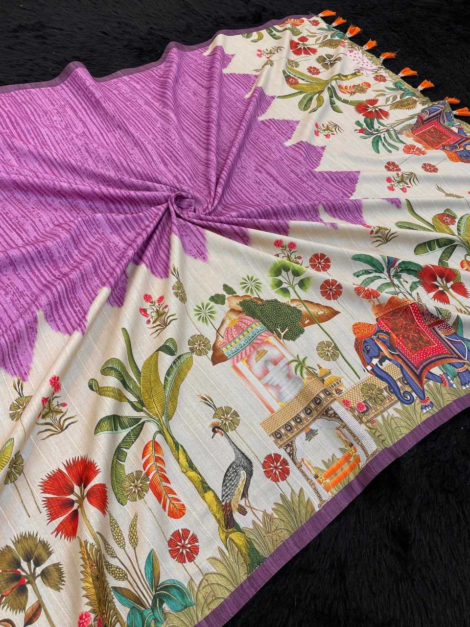 Ynf Chanderi Silk RIN116 REW75 Silk Sarees Wholesale Printed Silk Saree Chanderi Silk Sarees Zari Border Silk Sarees Manufacturer