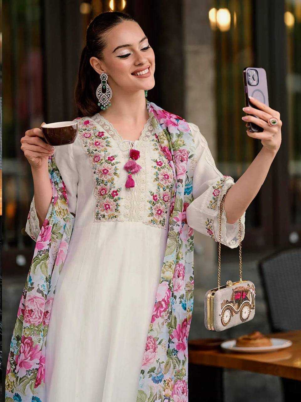 Ynf Chanderi Silk RIN131 1260 Suits & Dresses Wholesale Ladies Suits Dresses Ladies Silk Suit Manufacturer