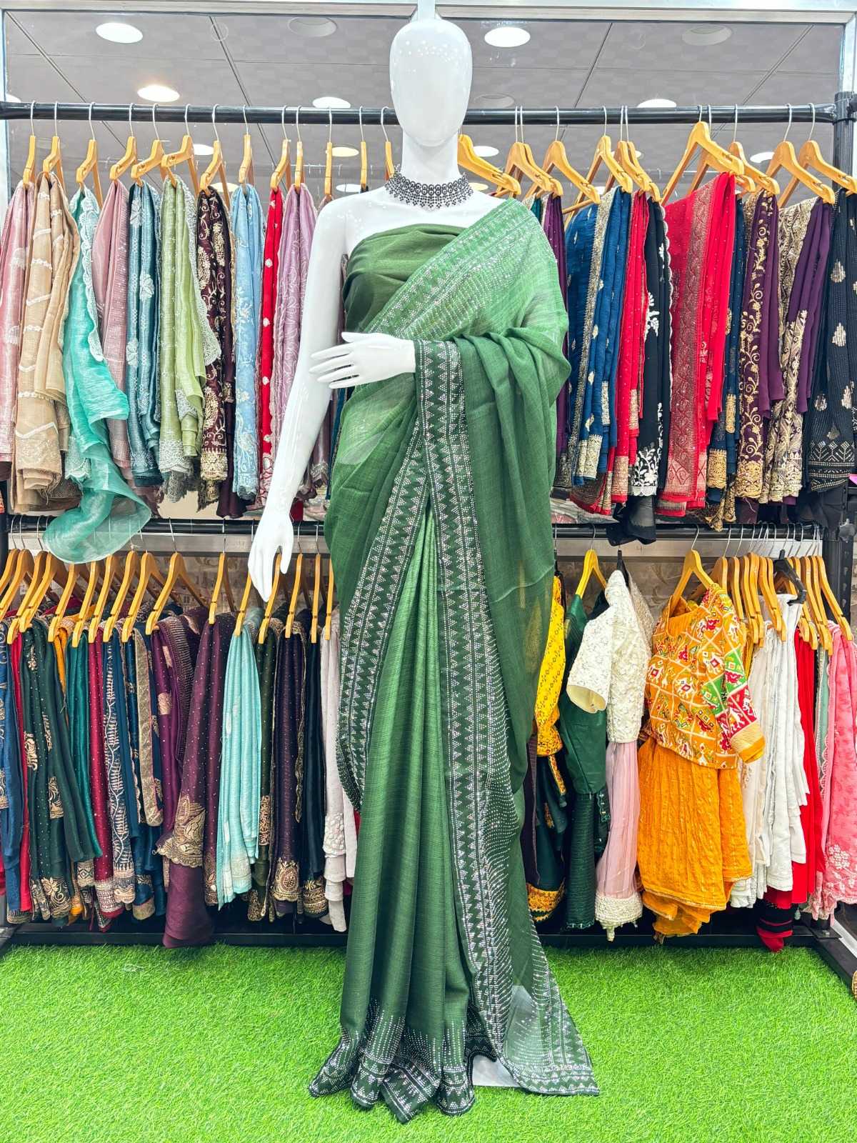 Ynf Chiffon KESH114 2487 Sarees Wholesale Chiffon Sarees Heavy Work Sarees Swarovski Sarees Manufacturer