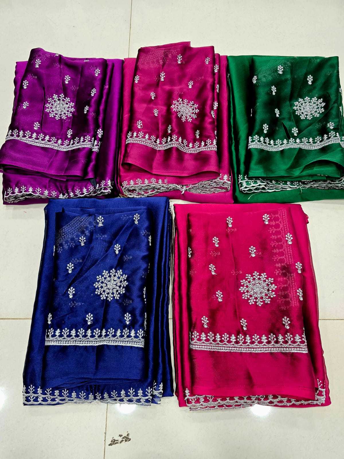 Ynf Chiffon KESH195 KRF21 Sarees Durga Pooja Sarees Festive Collections Wholesale Embroidered Sarees Heavy Work Sarees Cutwork Saree Manufacturer