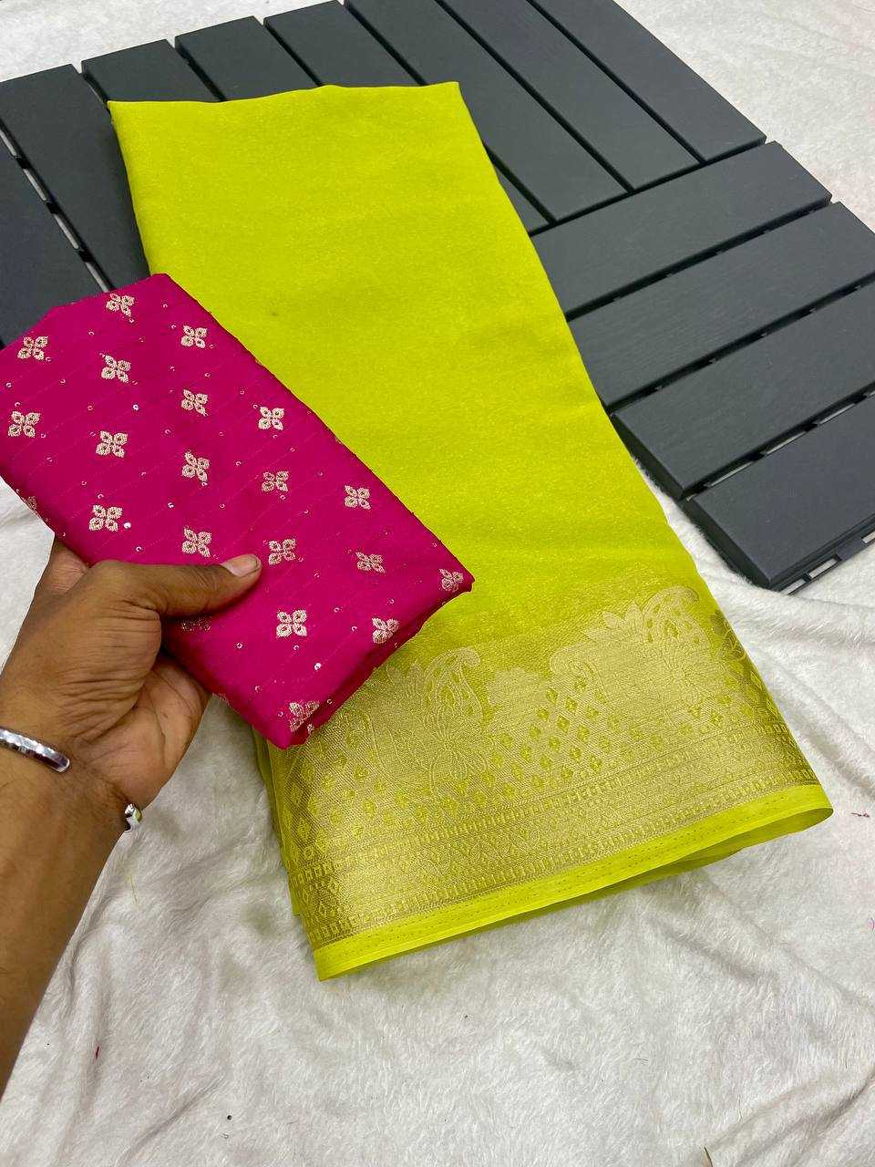 Ynf Chiffon RIN124 RIE09 Sarees Wedding Collections Festive Collections Wholesale Sequence Sarees Chiffon Sarees Jacquard Saree Manufacturer