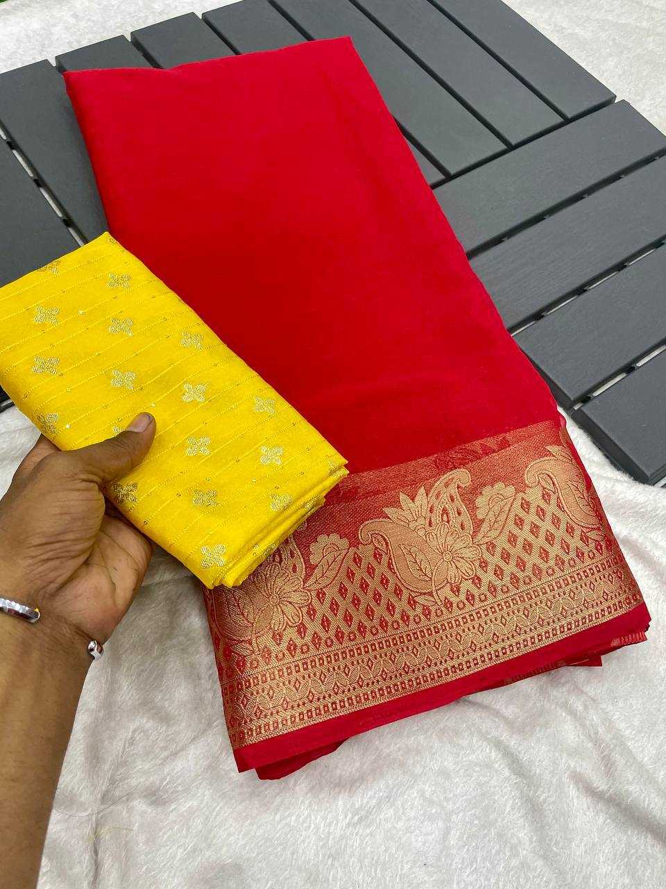 Ynf Chiffon RIN124 RIE09 Sarees Wedding Collections Festive Collections Wholesale Sequence Sarees Chiffon Sarees Jacquard Saree Manufacturer