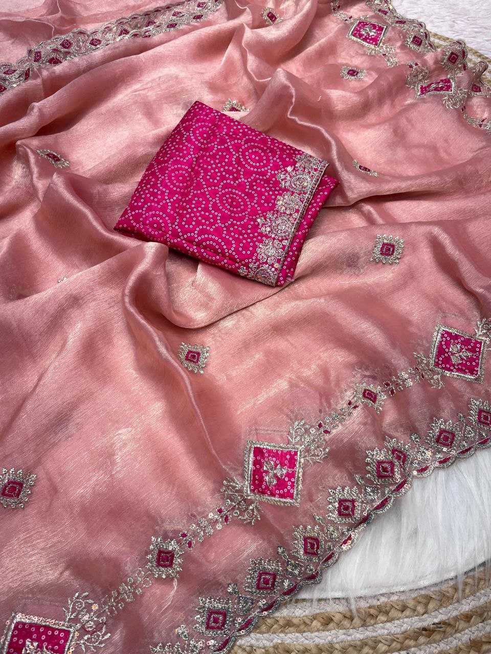 Ynf Chiffon RIN143 530 Sarees Diwali Collections Festive Collections Wholesale Embroidered Sarees Zari Sarees Sarees With Blouse Manufacturer