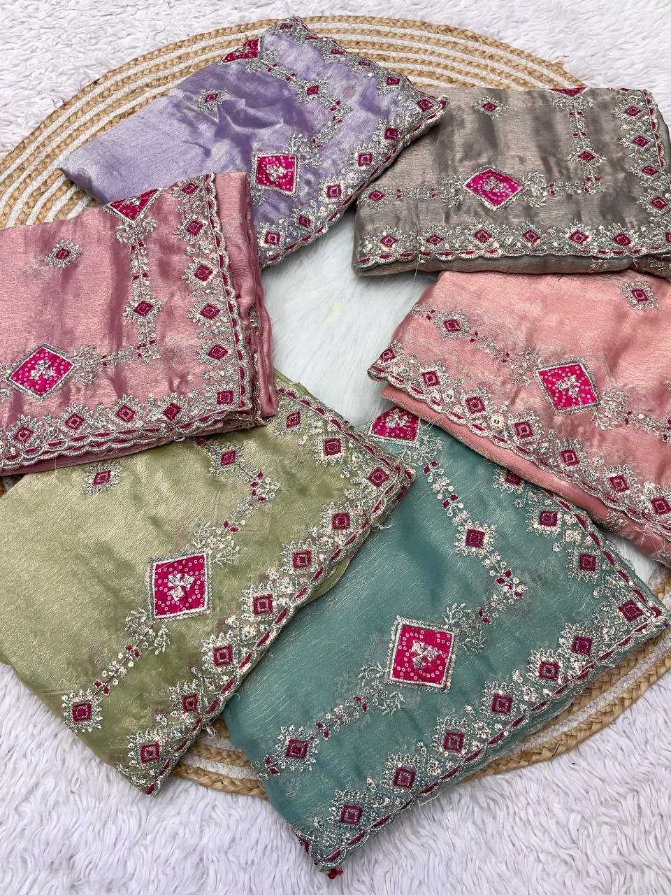 Ynf Chiffon RIN143 530 Sarees Diwali Collections Festive Collections Wholesale Embroidered Sarees Zari Sarees Sarees With Blouse Manufacturer