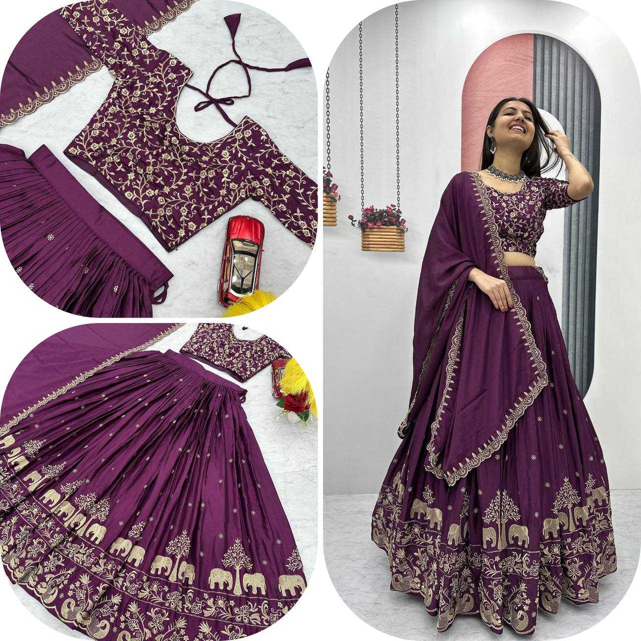 Ynf Chinon KESH120 075 Lehengas Wedding Collections Festive Collections Wholesale Embroidered Lehenga Designer Lehenga Choli Lehenga With Dupatta Manufacturer