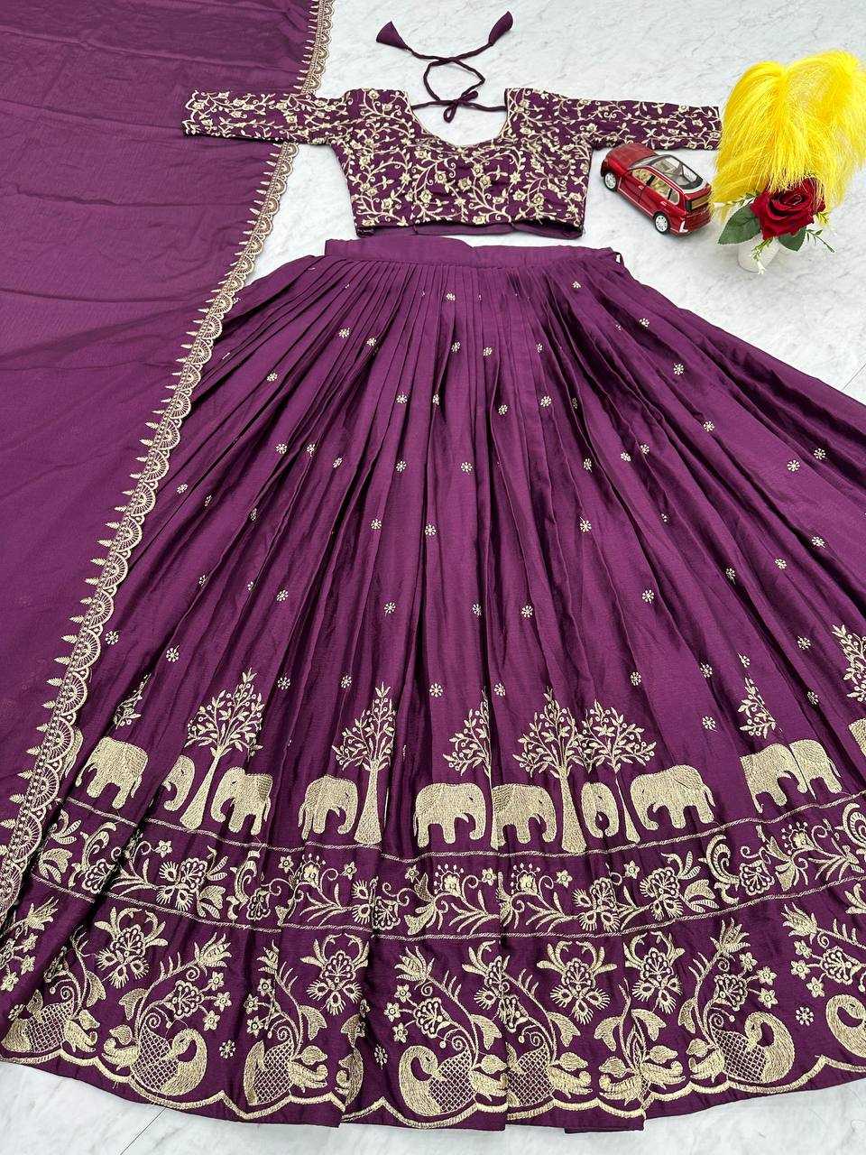 Ynf Chinon KESH120 075 Lehengas Wedding Collections Festive Collections Wholesale Embroidered Lehenga Designer Lehenga Choli Lehenga With Dupatta Manufacturer